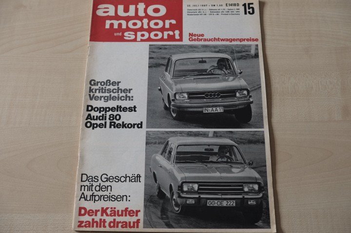 Deckblatt Auto Motor und Sport (15/1967)